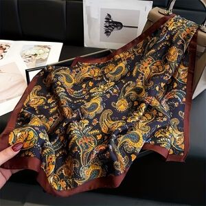 Paisley Silky Scarf Headwrap Head Wrap Shawl
